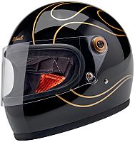 Biltwell Gringo S Black Flames, integreret hjelm