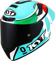 KYT TT-Course Leopard Replica Tricolore, встроенный шлем