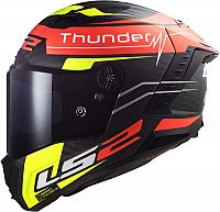 LS2 FF805 Thunder Carbon Black Attack, встроенный шлем