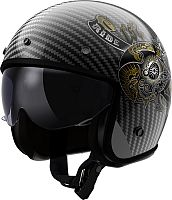 LS2 OF601 Bob II Carbon Custom, open face helmet