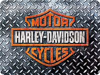 Nostalgic Art Harley-Davidson -  Diamond Plate, signo de lata