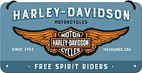 Nostalgic Art Harley-Davidson - Logo Blue, dekorativt tegn