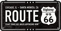 Nostalgic Art Highway 66 Black, dekorativt tegn