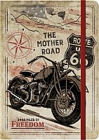 Nostalgic Art Route 66 Bike Map, cuaderno