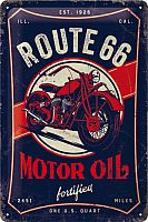 Nostalgic Art Route 66 Motor Oil, panneau en fer-blanc