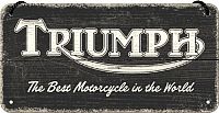 Nostalgic Art Triumph - Logo Black Wood, decoratief bord
