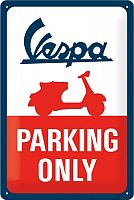 Nostalgic Art Vespa - Parking Only, panneau en fer-blanc