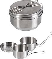 Mil-Tec Stainless Steel, cookware 3 pcs.