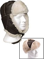Mil-Tec US B3 Leather, меховая шапка