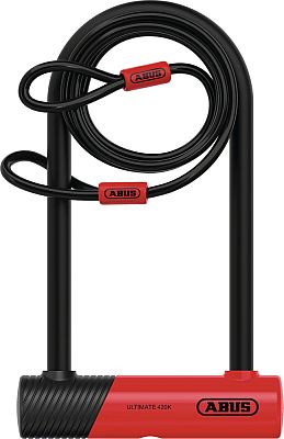 Abus 420K Ultimate, U-lock + holder, steel cable