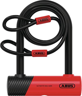 Abus 420K Ultimate Mini, U-lock + holder, steel cable