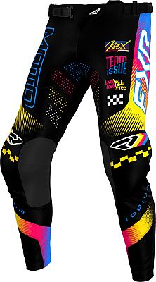 FXR Podium Gladiator MX Black, pantalones textiles