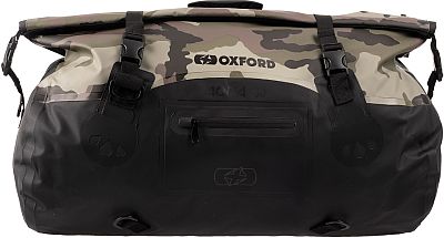 Oxford Aqua T-50 Bolsa Impermeable 50L Para Moto – Cierre Enrollable, Correa De Hombro, Fijación Al Asiento, Color Azul Gris