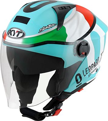 KYT D-City Colorful Leopard Replica Tricolore, open face helmet