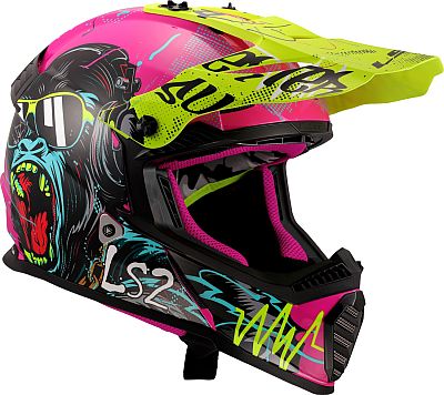 LS2 MX437J Fast Evo II Gorilla, capacete de motocross para crian