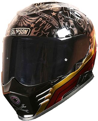 Simpson Venom Tattoo, kask pełnotwarzowy