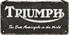 Nostalgic Art Triumph - Logo Black Wood, Hängeschild