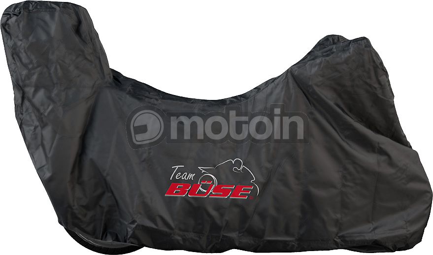 Büse motorcycle with top case, cover
