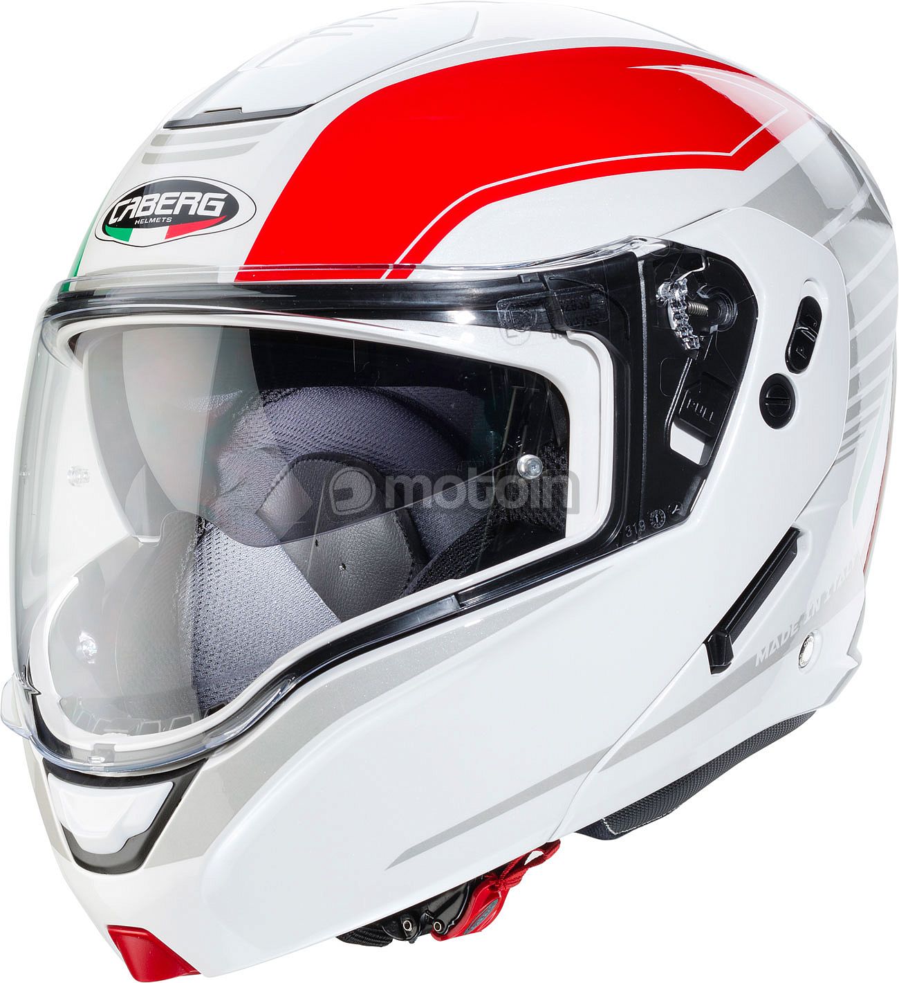 Helmet Motorbike 22-05 Double Sun Visor Graphic A-Pro White Red L