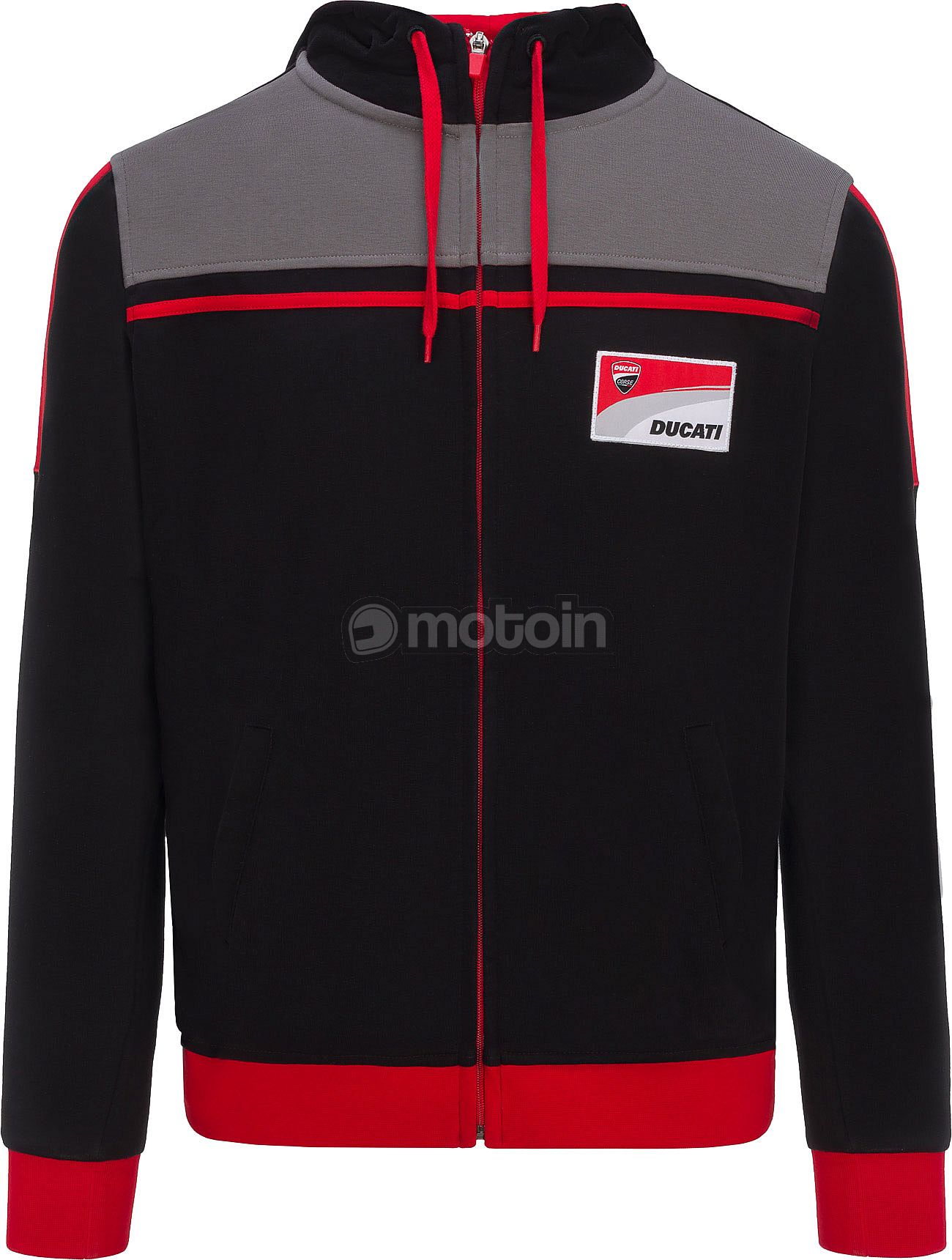 ducati zip up moletom com capuz