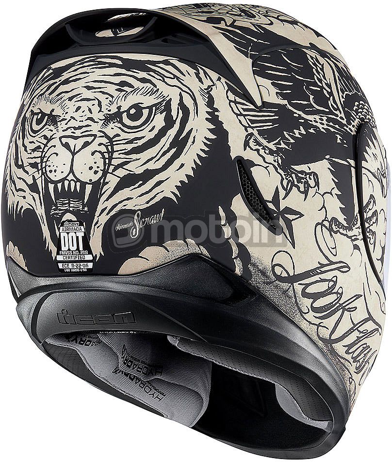 Icon Airmada Scrawl, integral helmet 