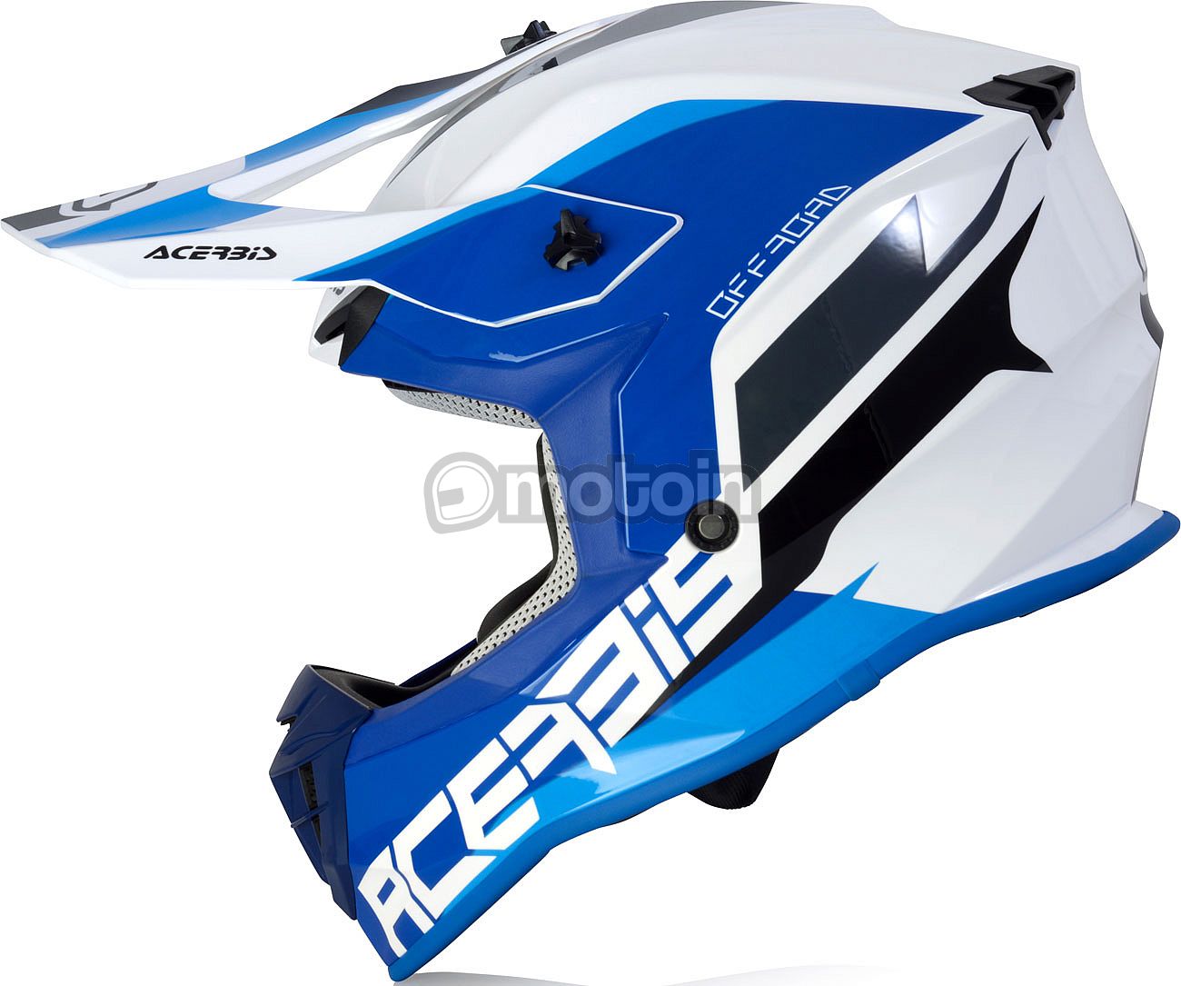 CASCO ENDURO ACERBIS LINEAR WHITE/LIGHT BLUE - ADN Moto Racing