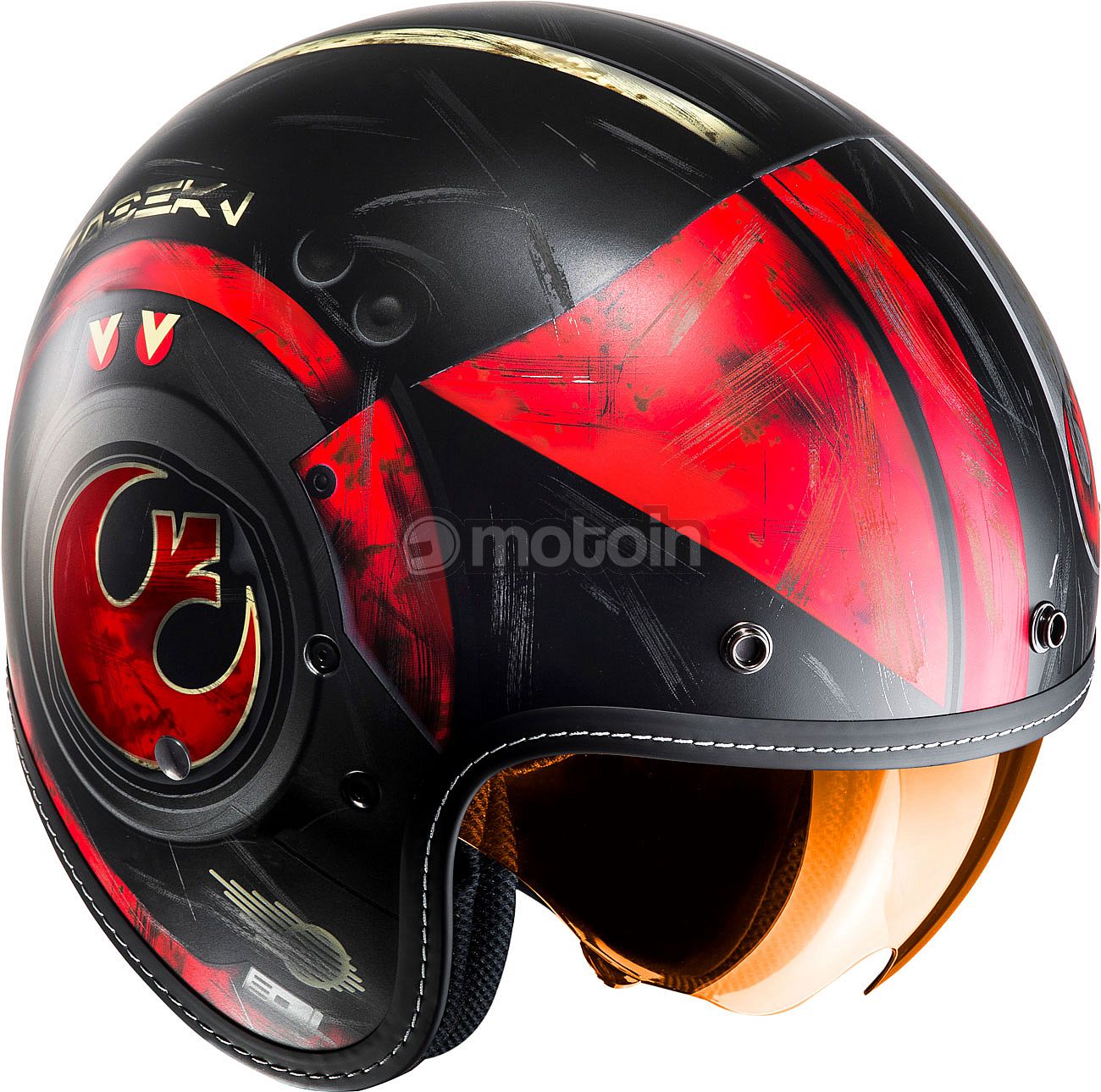 talla XL Color Negro/Blanco/Rojo HJC FG-70S PoE Dameron mc1sf casco para Moto