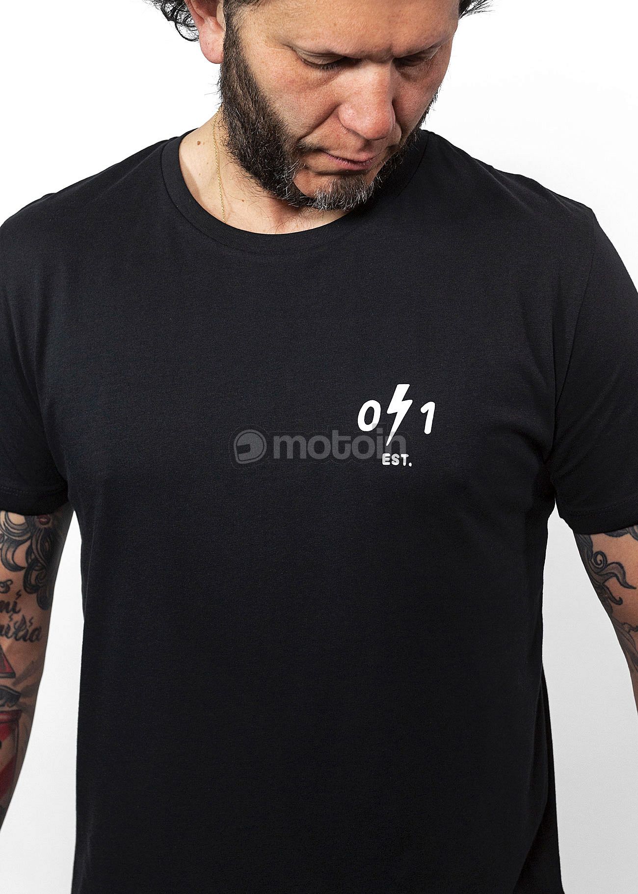 John Doe Casque Moto Moto T-Shirt Noir 