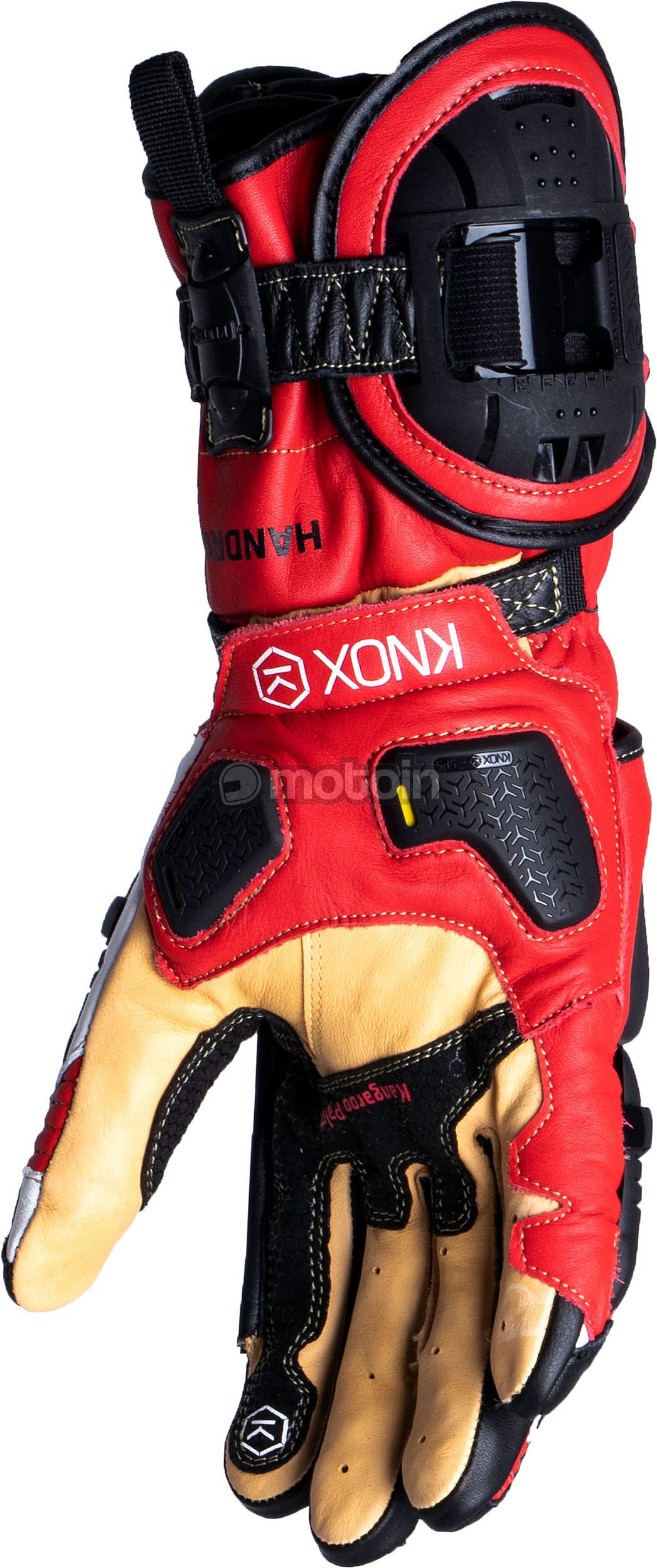 Knox Handroid Motorradhandschuhe Rot Hand Armour Sommer-Motorrad Rennsport 