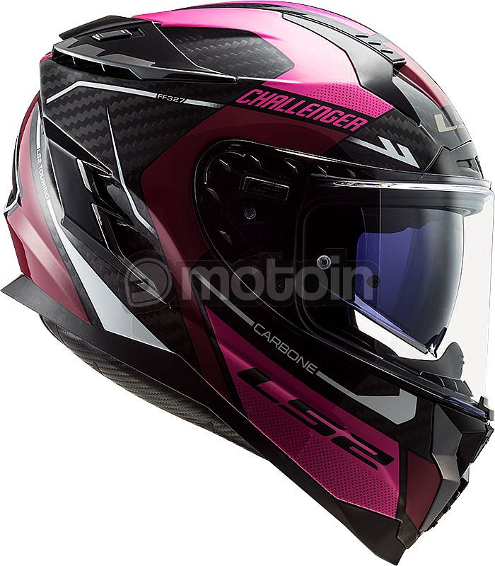 LS2 FF327 Challenger Thorn Carbon Helmet, black-pink, Size XL