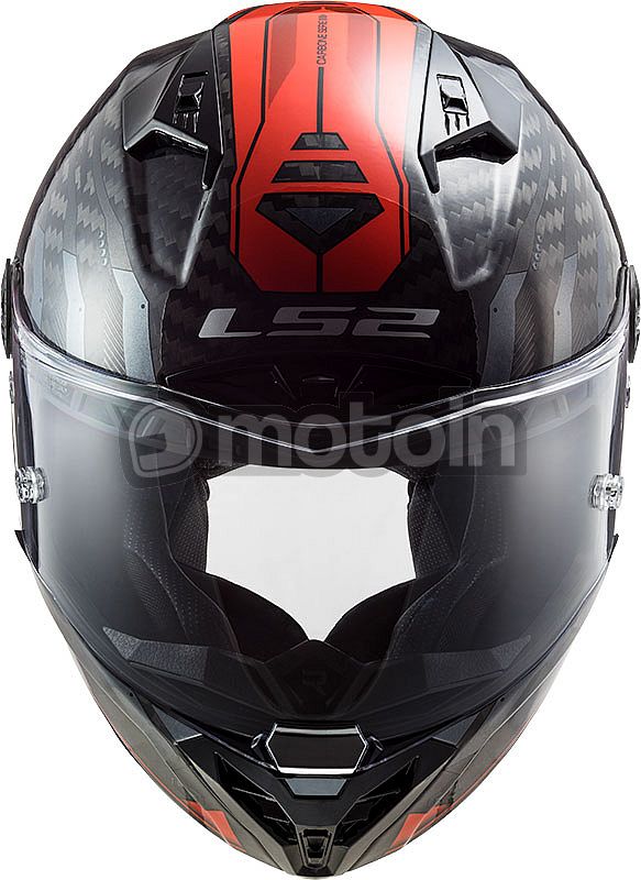 Casque moto intégral LS2 Challenger C Fold noir rouge