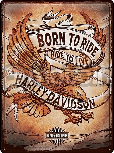 Nostalgic Art Harley Davidson - Born to Ride, sinal de lata 