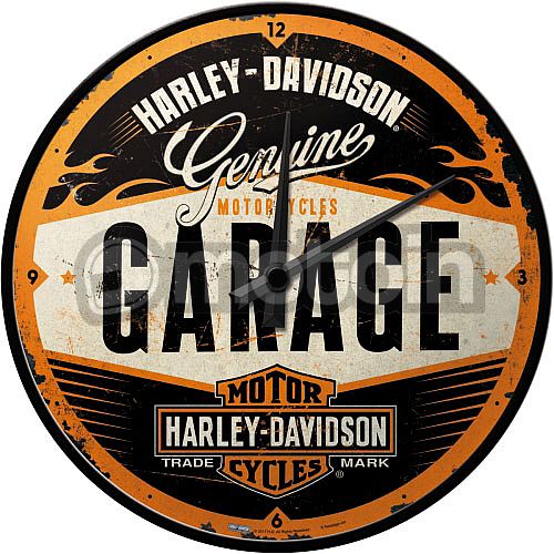 Nostalgic Art Harley-Davidson Garage, Wanduhr
