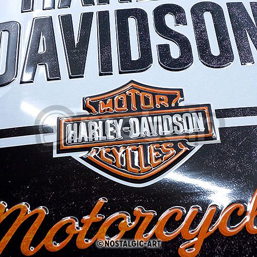 Nostalgic Art Harley Davidson - Born to Ride, panneau en fer-bla