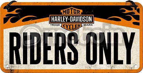 Nostalgic Art Harley-Davidson - Riders Only, znak dekoracyjny