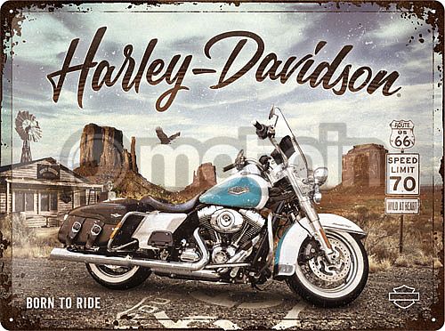 Nostalgic Art Harley-Davidson - Route 66, blikken bord