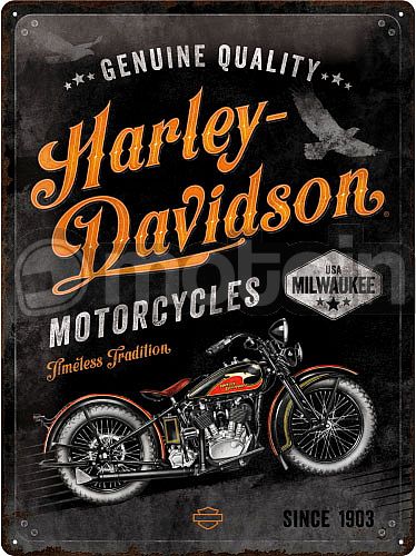 Nostalgic Art Harley-Davidson - Timeless Tradition, жестяная таб