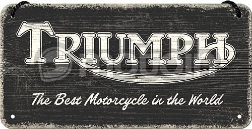 Nostalgic Art Triumph - Logo Black Wood, sinal decorativo