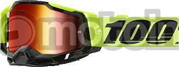 100 Percent Racecraft 2 Neon Yellow, óculos de proteção espelhad