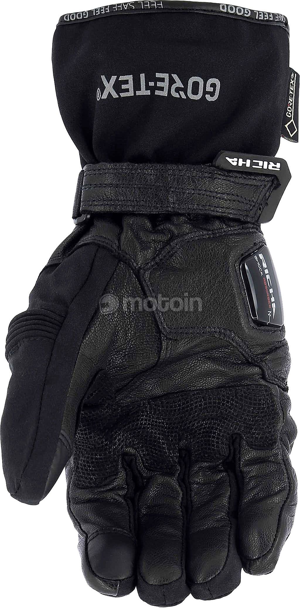Richa TYPHOON Motorrad Motorrad Goretex wasserdicht Textil Handschuhe-Schwarz