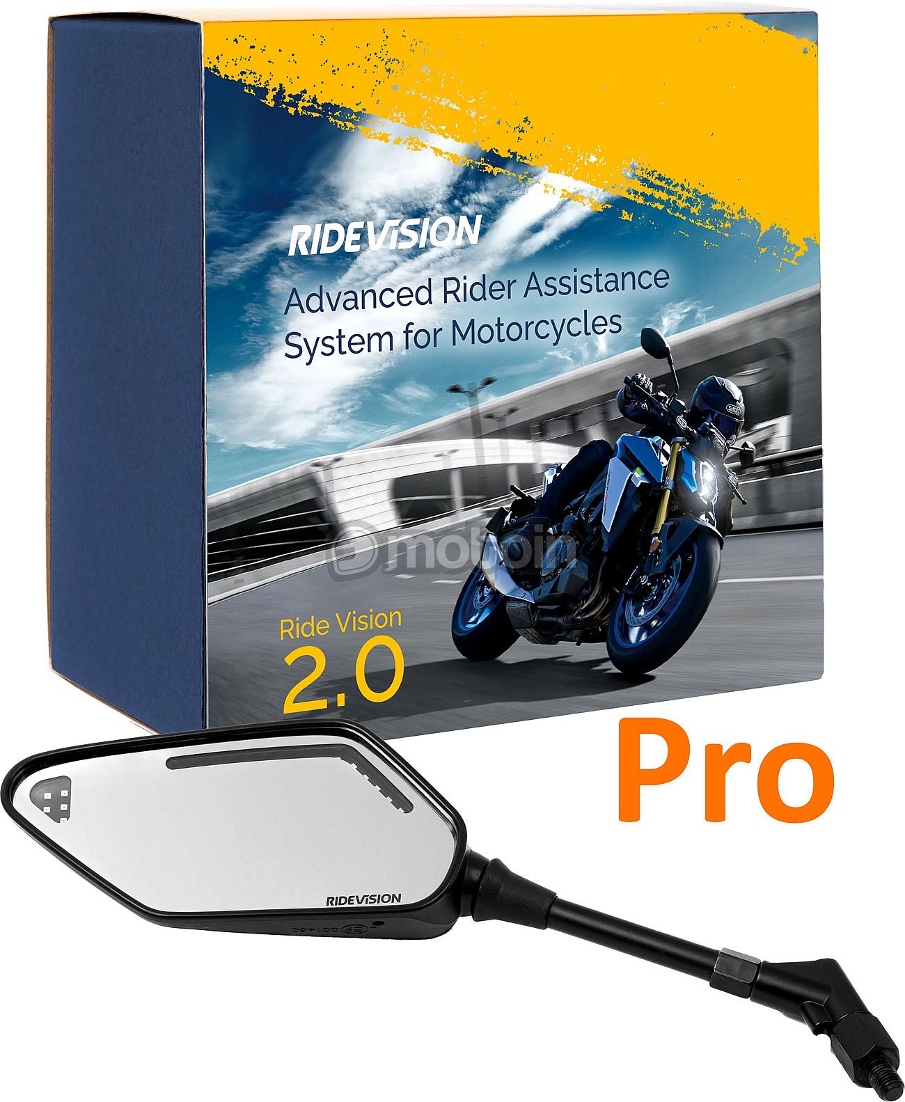 Ride Vision 2.0 Pro w. LED Mirror, Førerassistentsystem