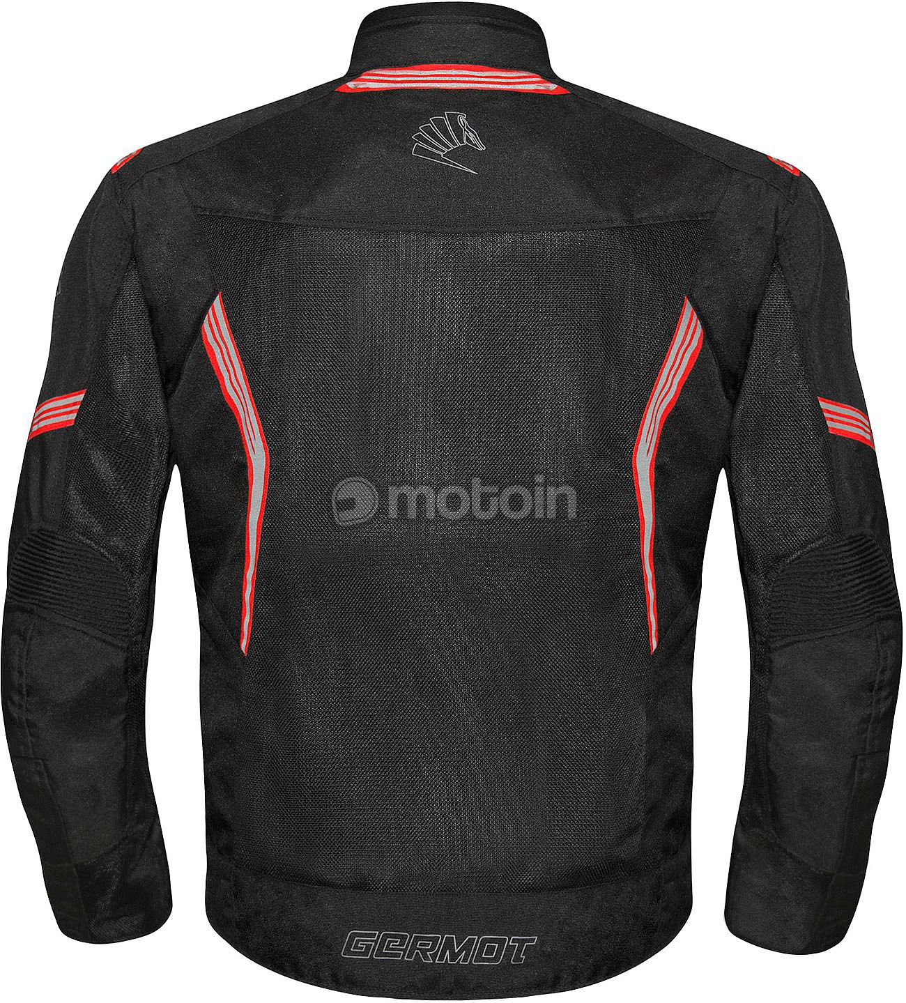 Germot señores motocicleta chaqueta textil chaqueta Mistral negro/rojo 