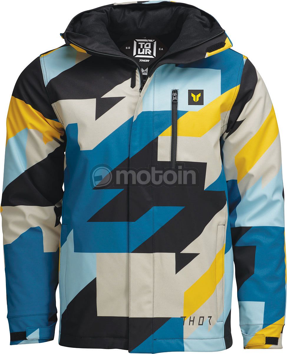 Motorradjacke Blauer Thor Motorrad Lederjacke Scott Motorrad